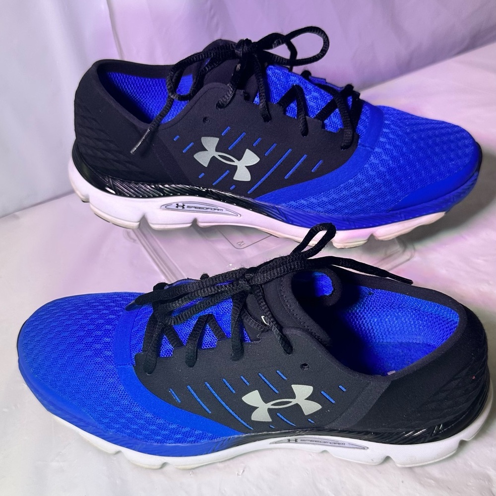 Under Armour Royal Blue and Black Men's Running Sneakers - Picture 2 of 9